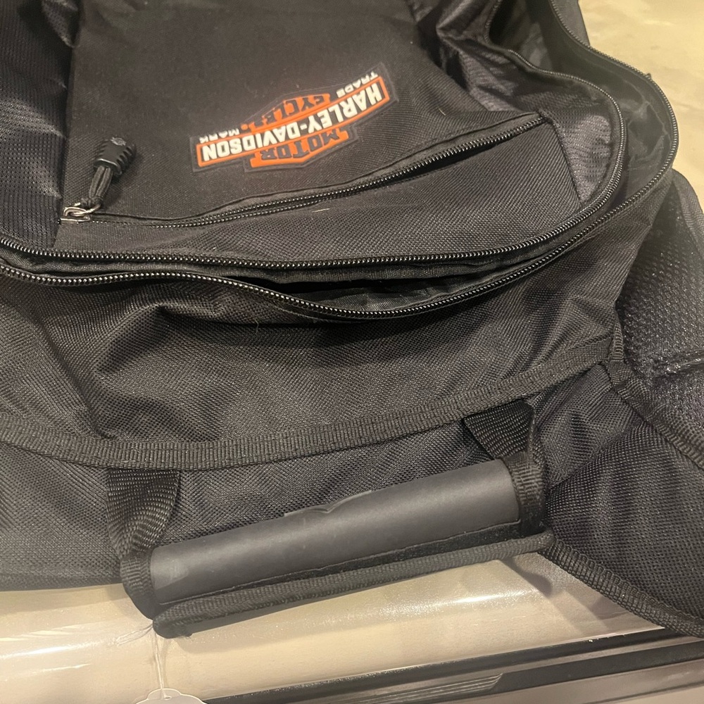 Harley-Davidson Black and Orange Men's Backpack